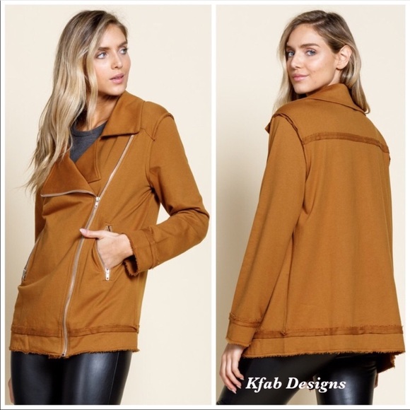 mittoshop Jackets & Blazers - Camel Oversized Knit Soft Cotton Jacket: Size L